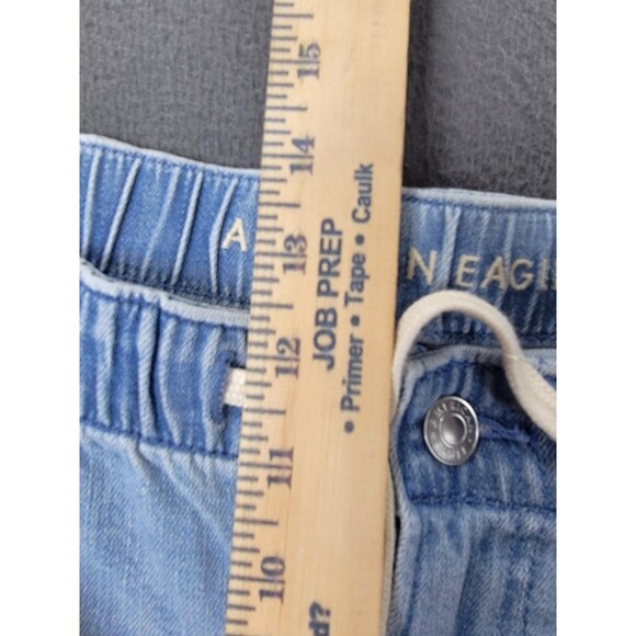 American Eagle Pants Womens XL Short Light Wash Low Rise Ultra Wide Leg Denim - Picture 9 of 14